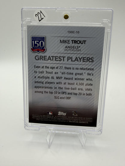 2019 Topps Chrome Mike Trout Card 150 Years of Professional Baseball Angels