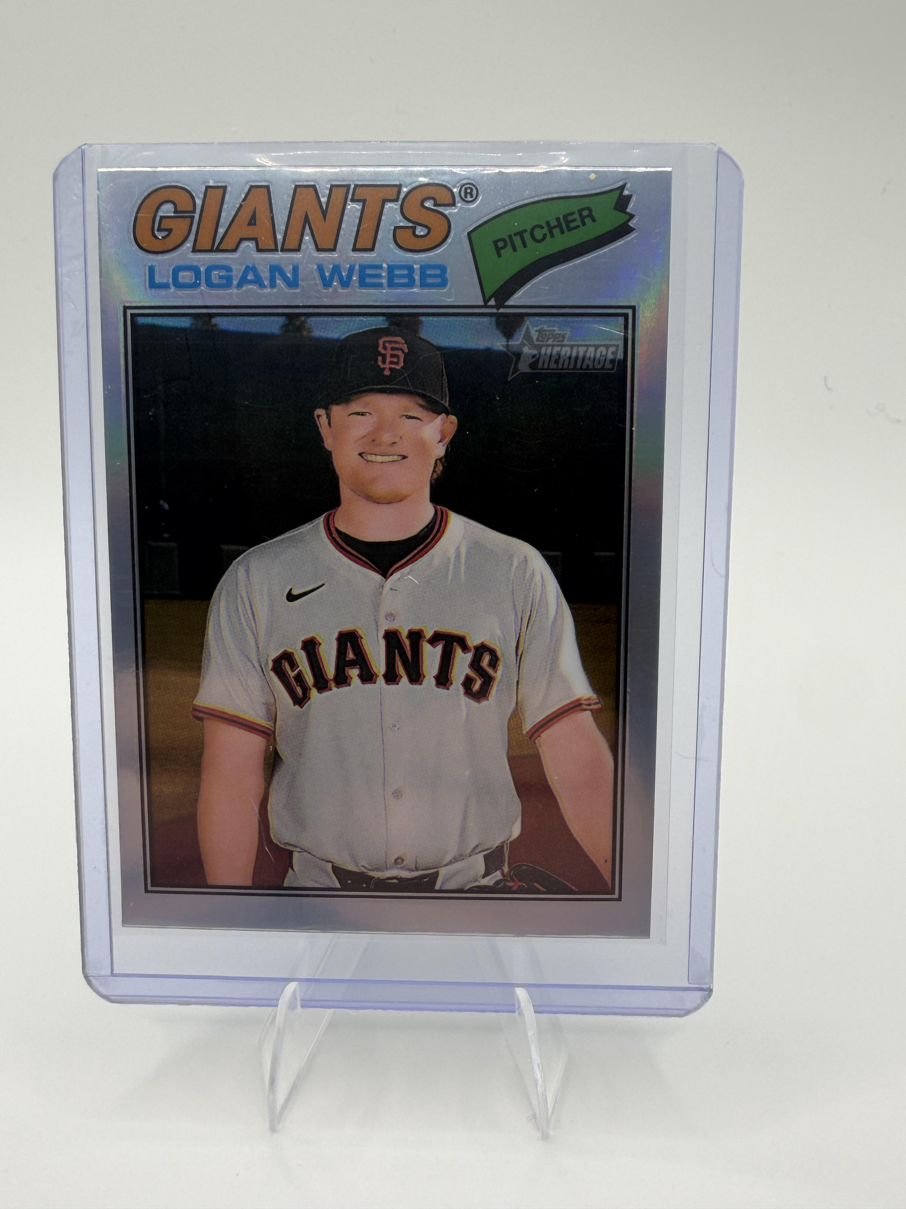2026 Topps Heritage Logan Webb Card Chrome San Francisco Giants #82