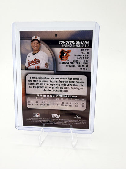 2025 Stadium Club Tomoyuki Sugano Card RC Baltimore Orioles #8