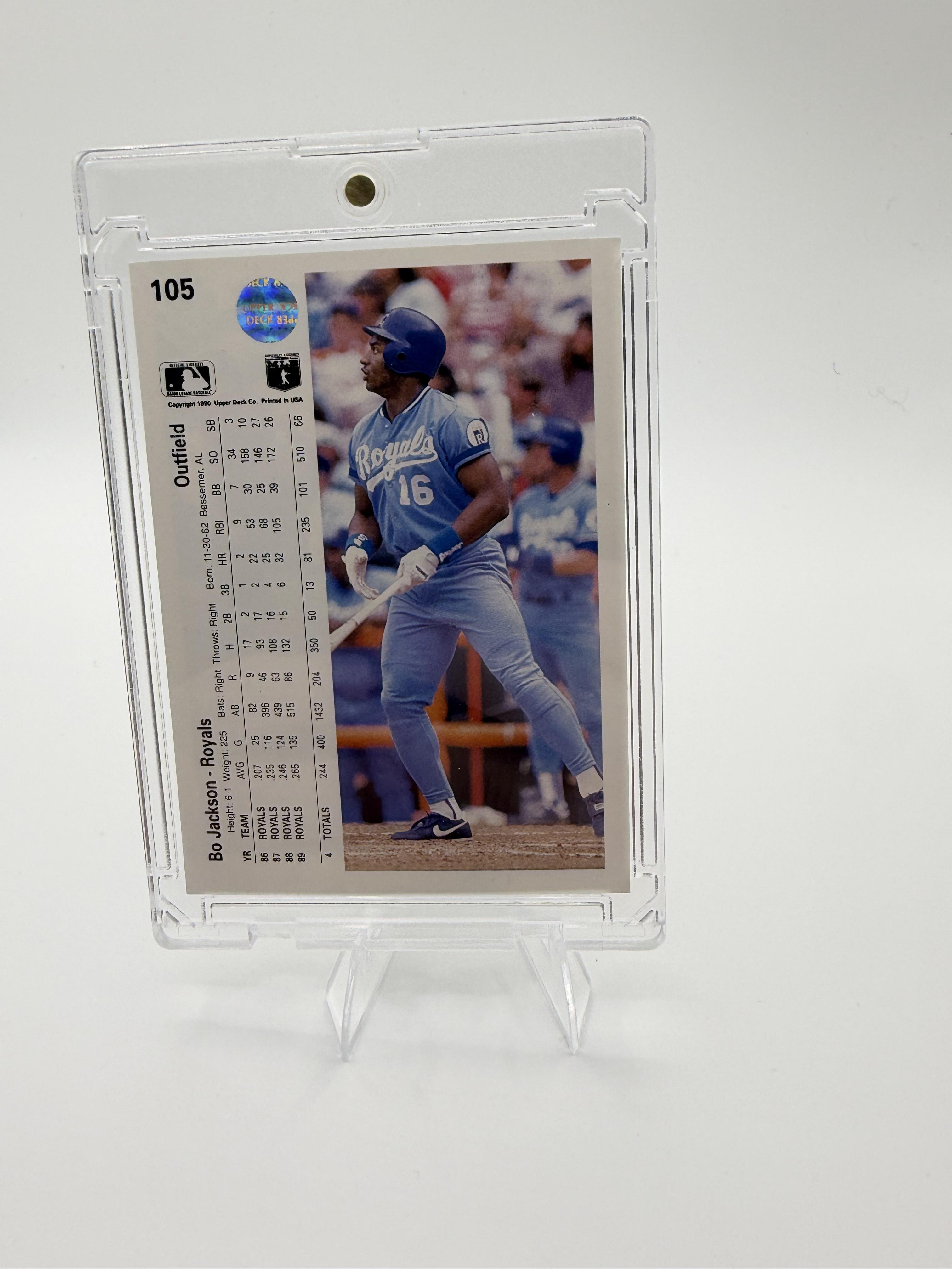 1990 Upper Deck Bo Jackson Kansas City Royals #105 Baseball Card