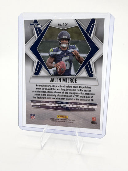 2025 Panini Phoenix Jalen Milroe Card RC Seattle Seahawks #151