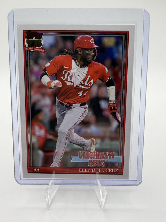 2026 Topps Elly De La Cruz Card 1991 Topps Baseball 35th Anniversary Series 1