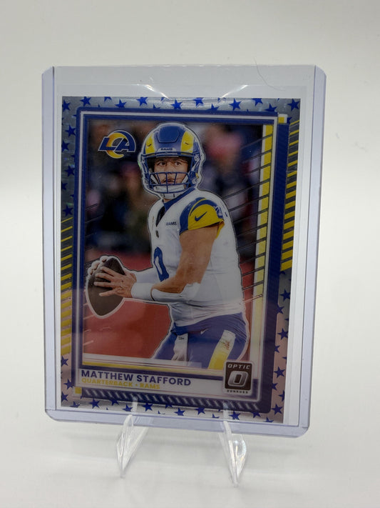 2025 Donruss Optic Matthew Stafford Card Stars Los Angeles Rams #198