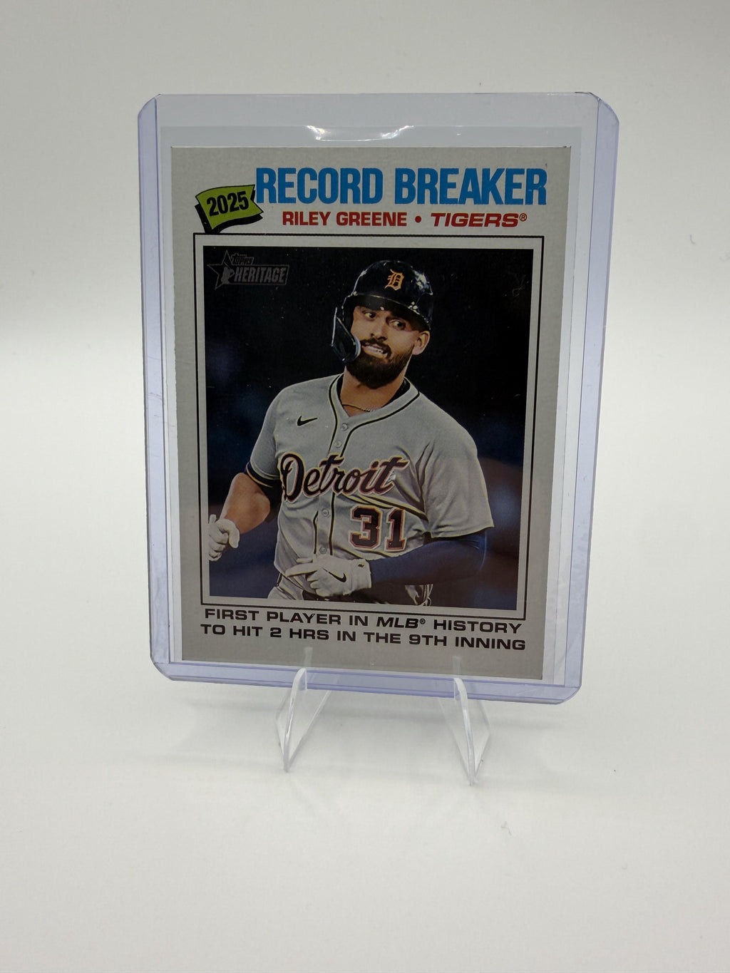 2026 Topps Heritage Riley Greene Card Detroit Tigers #234
