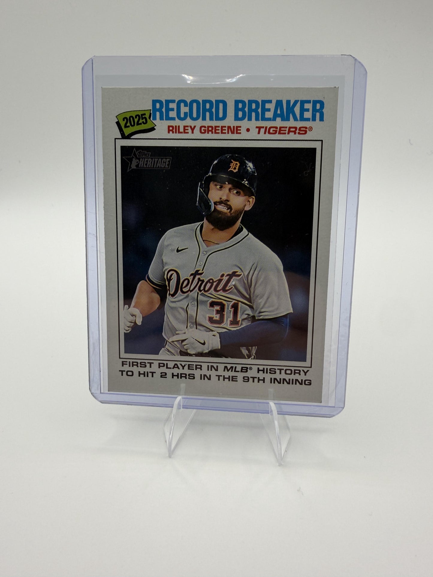 2026 Topps Heritage Riley Greene Card Detroit Tigers #234