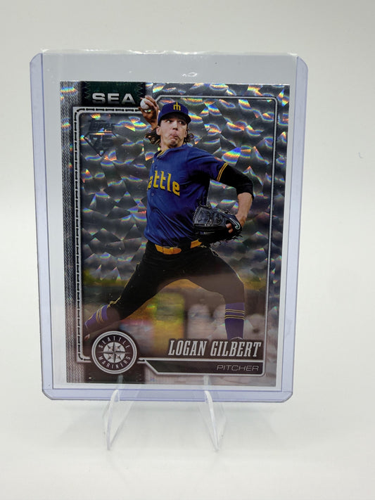 2026 Topps Logan Gilbert Card Topps Foil Pattern Seattle Mariners #235