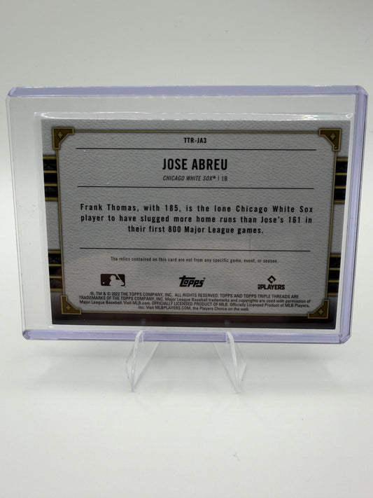 2022 Topps Triple Threads Jose Abreu Frank Thomas Patch Relic /27 Amethyst