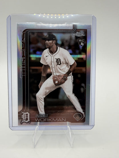 2025 Topps Chrome Update Gage Workman Card Refractors RC Tigers