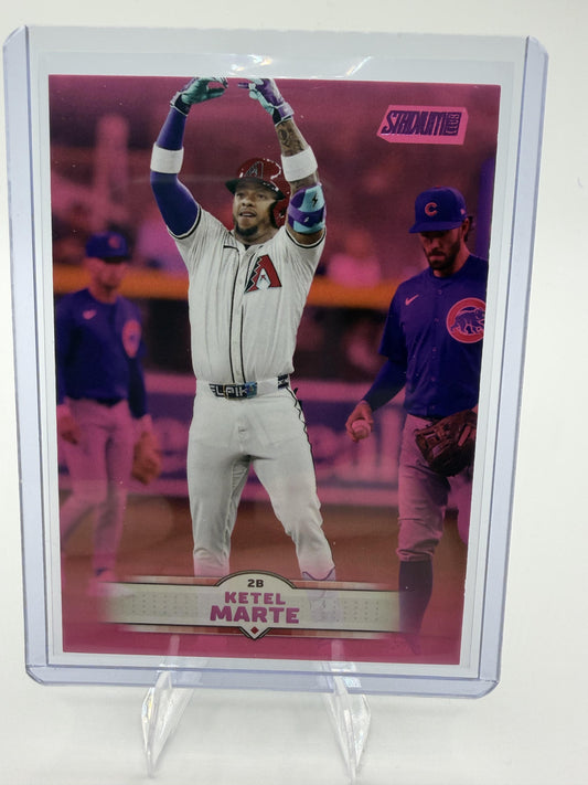 2025 Stadium Club Ketel Marte Card Pink Foil Arizona Diamondbacks #51