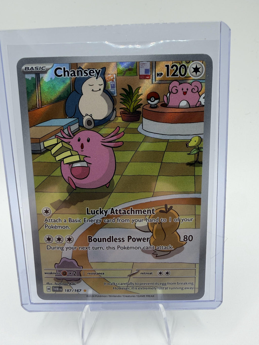 Chansey 187/167 Illustration Rare Pokemon Twilight Masquerade Holo AR