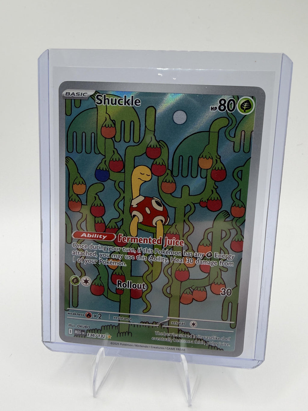 Shuckle 136/132 Illustration Rare Mega Evolution Promo Holo Pokemon Card NM