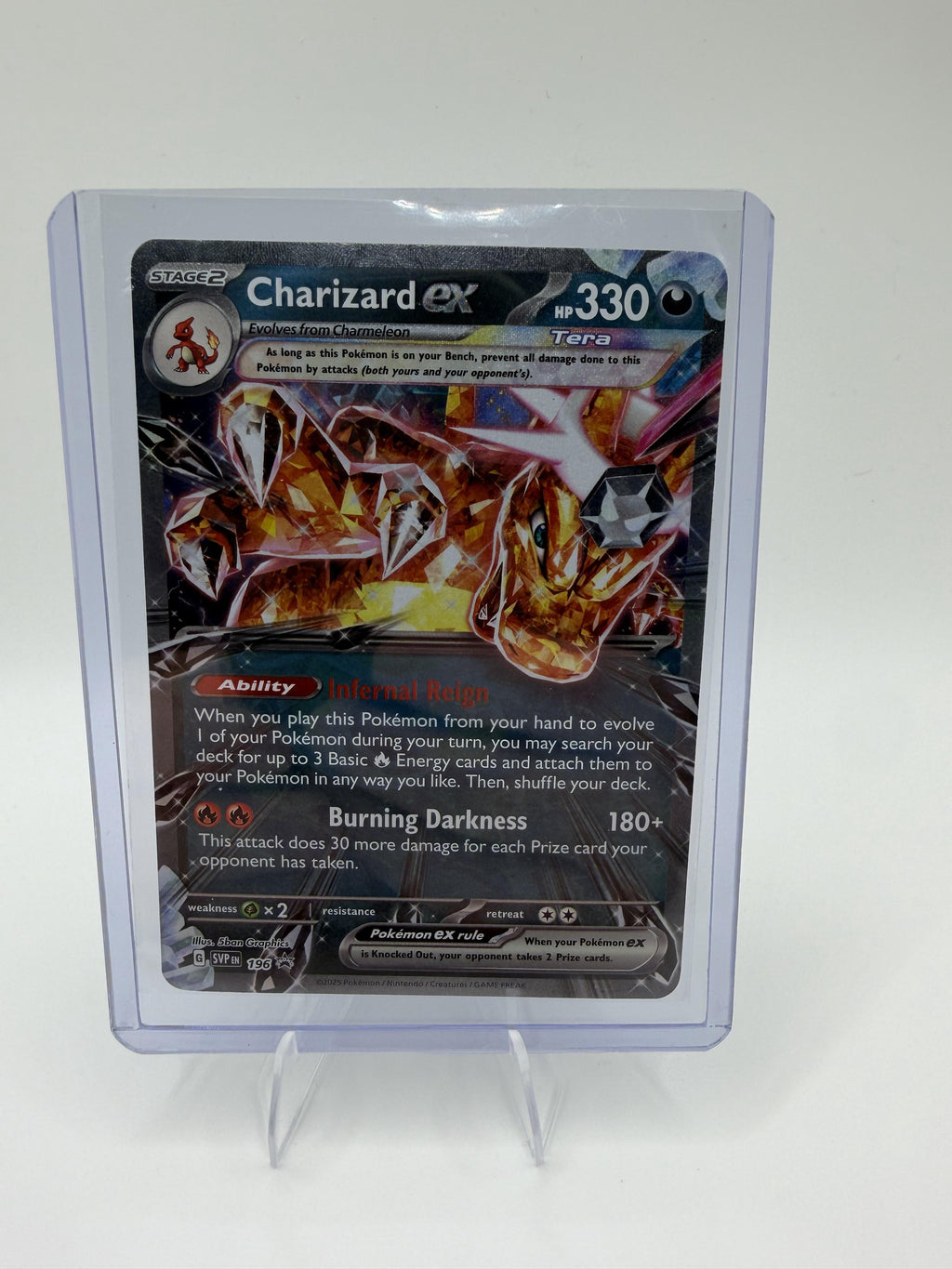 Charizard ex SVP 196 Black Star Promo Tera Darkness Holo Pokemon Card NM
