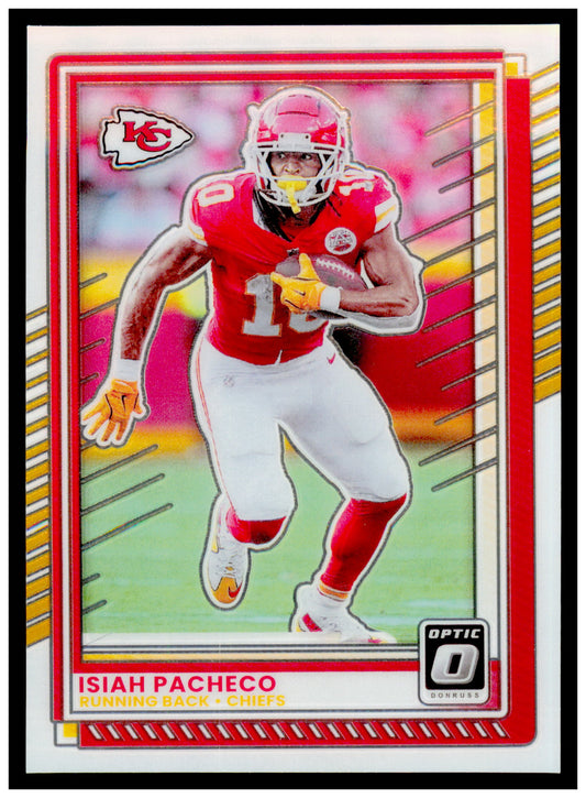 2025 Donruss Optic Isiah Pacheco Card Kansas City Chiefs #147