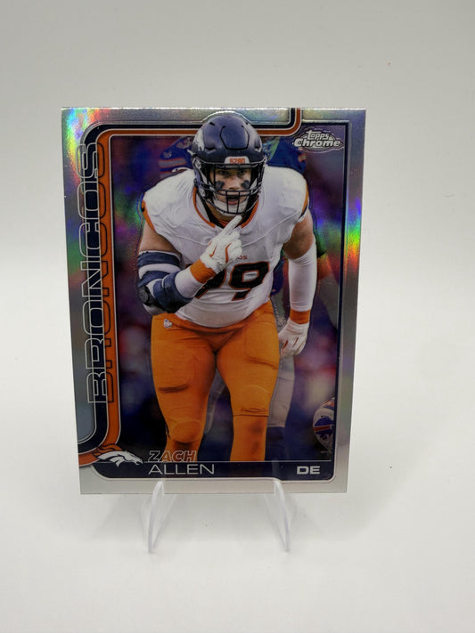 2025 Topps Chrome Zach Allen Refractor #95 Denver Broncos DE Parallel