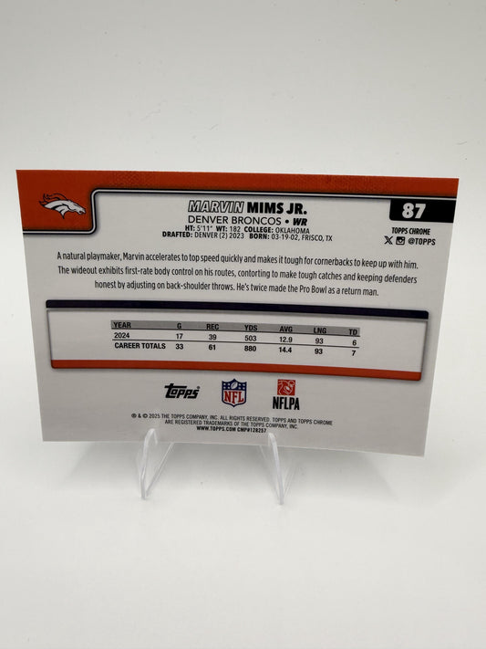2025 Topps Chrome Marvin Mims Jr. #87 Denver Broncos WR