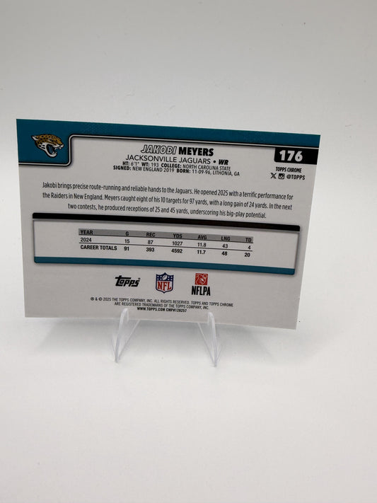 2025 Topps Chrome Jakobi Meyers #176 Jacksonville Jaguars WR
