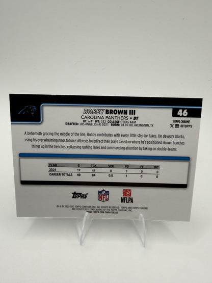 2025 Topps Chrome Bobby Brown III #46 Carolina Panthers DT