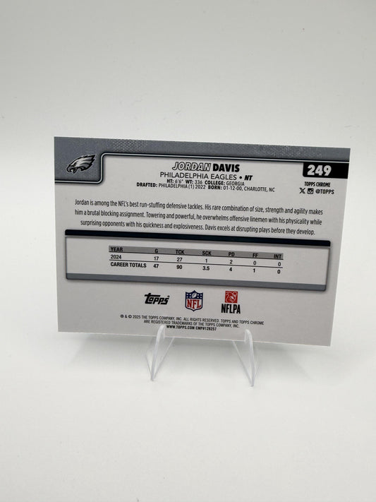 2025 Topps Chrome Jordan Davis #249 Philadelphia Eagles NT
