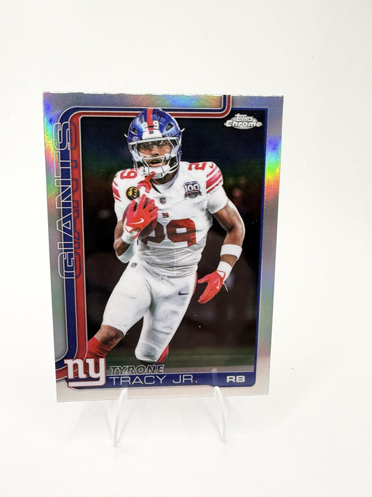 2025 Topps Chrome Tyrone Tracy Jr. Refractor RC #228 Giants Card