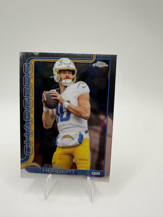 2025 Topps Chrome Justin Herbert #158 Chargers QB Base Card