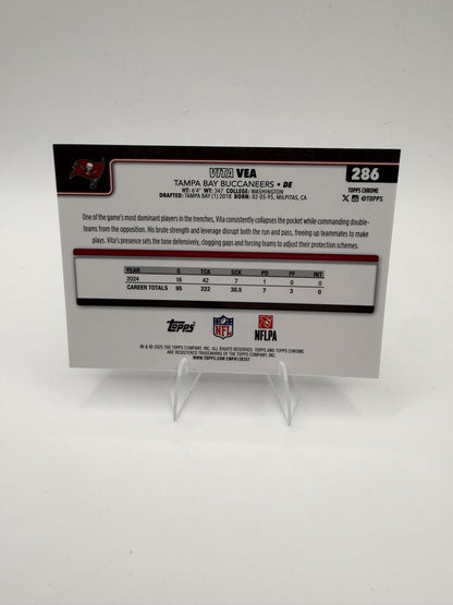 2025 Topps Chrome Vita Vea #286 Buccaneers DE Base Card