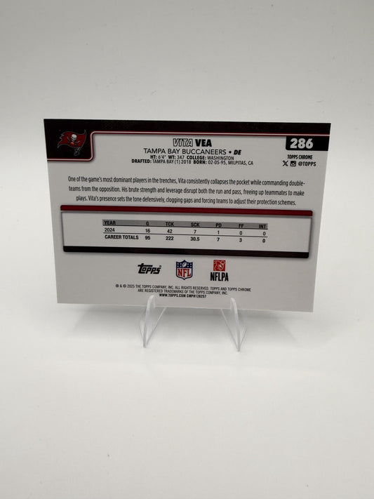 2025 Topps Chrome Vita Vea #286 Buccaneers DE Base Card