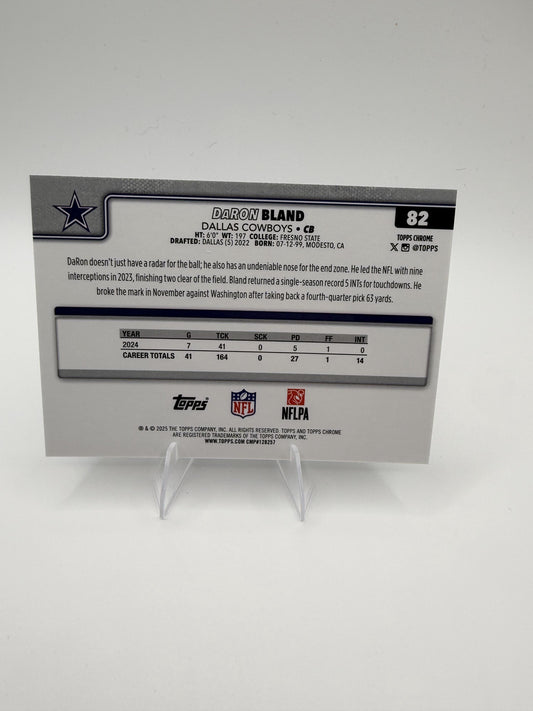2025 Topps Chrome DaRon Bland #82 Dallas Cowboys CB