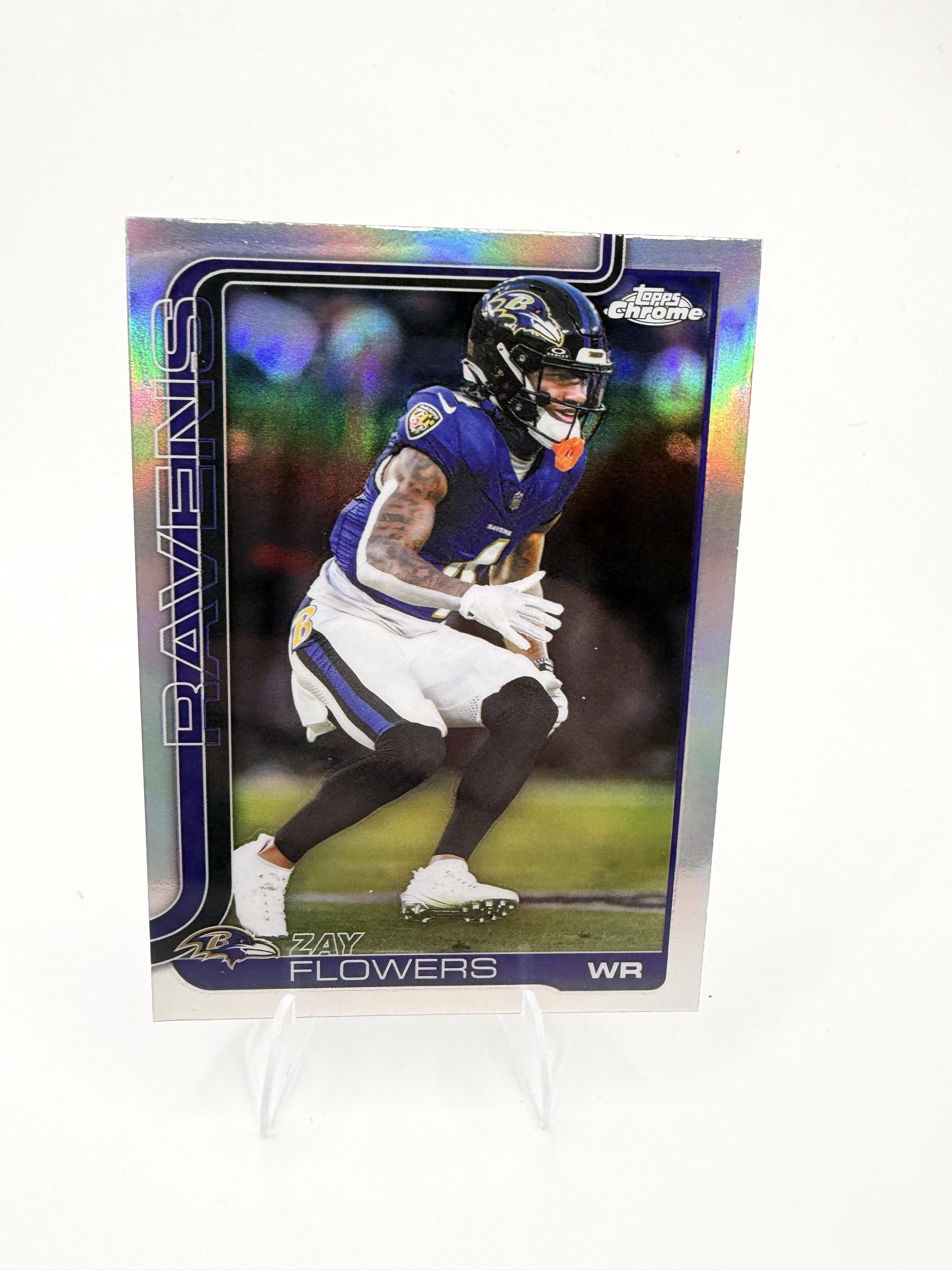 2025 Topps Chrome Zay Flowers Refractor #11 Ravens WR Parallel