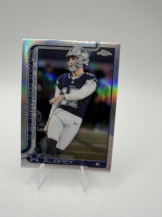 2025 Topps Chrome Brandon Aubrey #81 Cowboys K REFRACTOR