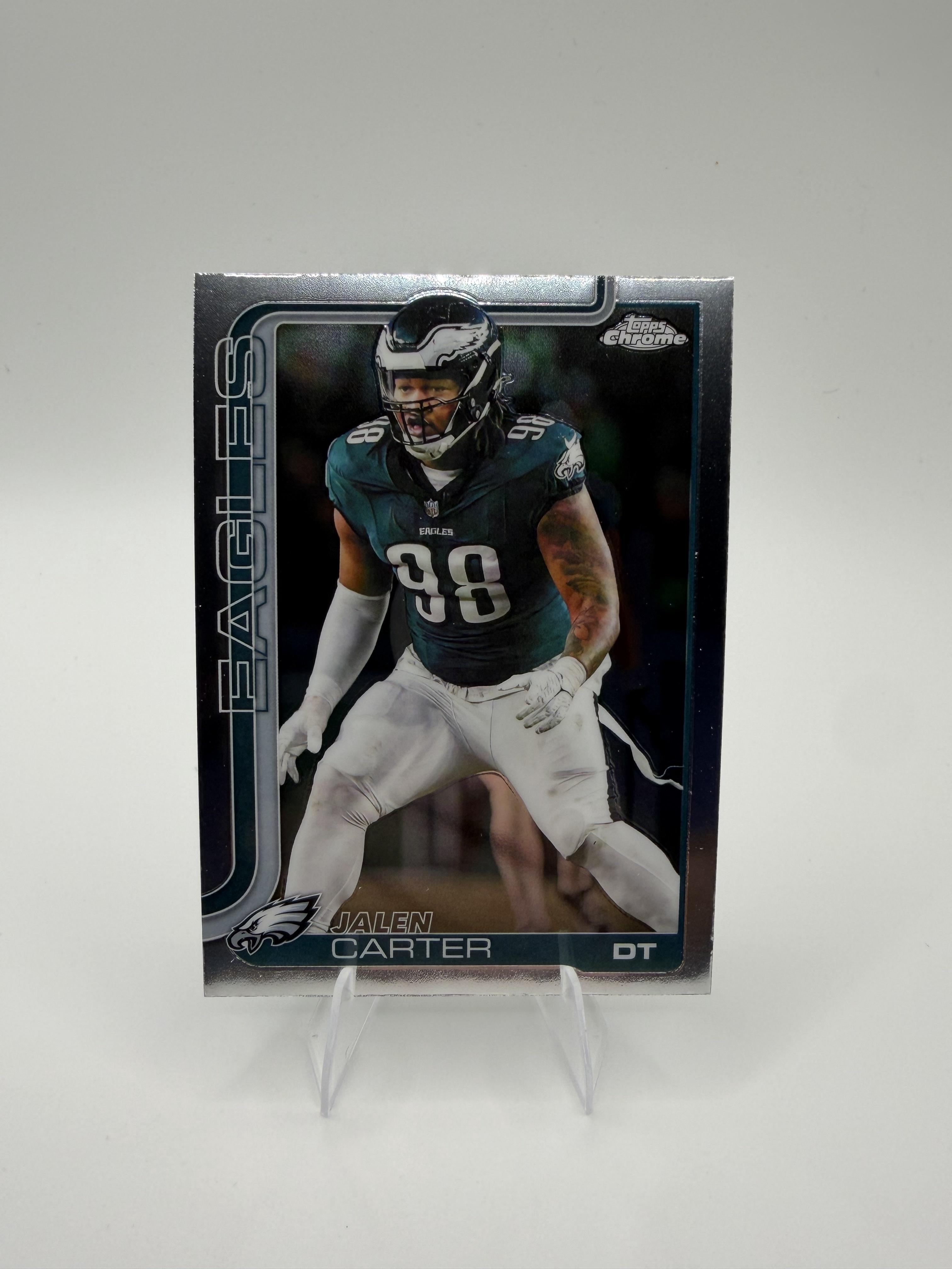 2025 Topps Chrome Jalen Carter #250 Eagles DT Base Card