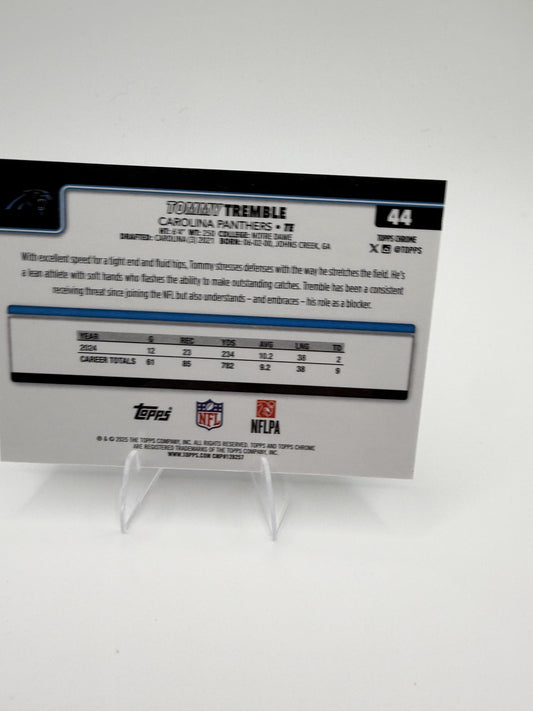 2025 Topps Chrome Tommy Tremble #44 Panthers TE Base Card