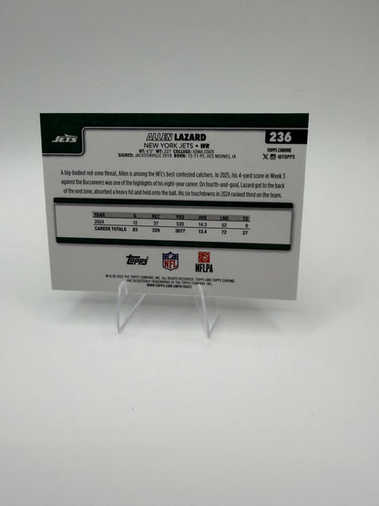 2025 Topps Chrome Allen Lazard #236 Jets WR Base Card