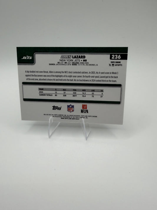 2025 Topps Chrome Allen Lazard #236 Jets WR Base Card