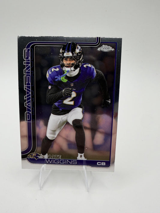 2025 Topps Chrome Nate Wiggins RC #28 Baltimore Ravens Rookie CB