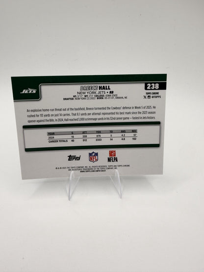 2025 Topps Chrome Breece Hall #238 New York Jets Star RB