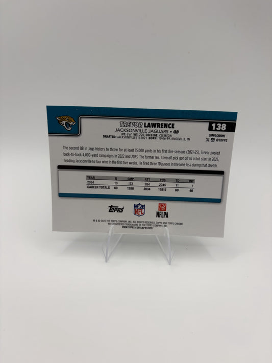 2025 Topps Chrome Trevor Lawrence #138 Jaguars QB Base Card