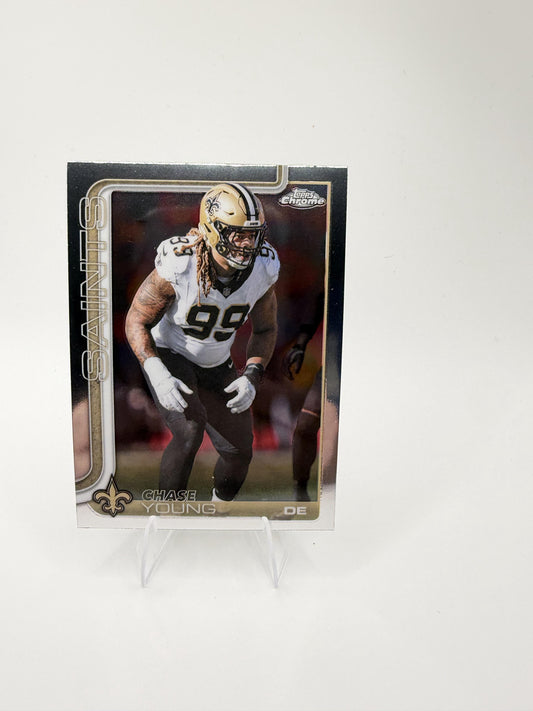 2025 Topps Chrome Chase Young #220 Saints DE Base Card