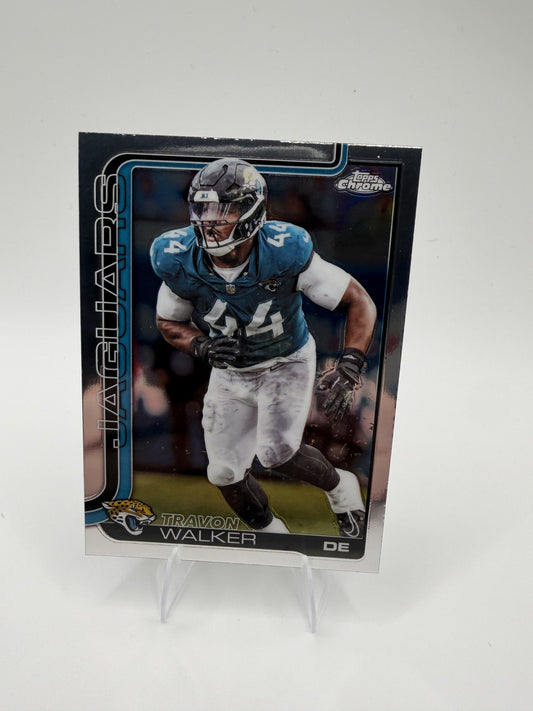2025 Topps Chrome Travon Walker #141 Jaguars DE Base Card