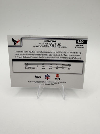 2025 Topps Chrome Joe Mixon #120 Texans RB Base Card