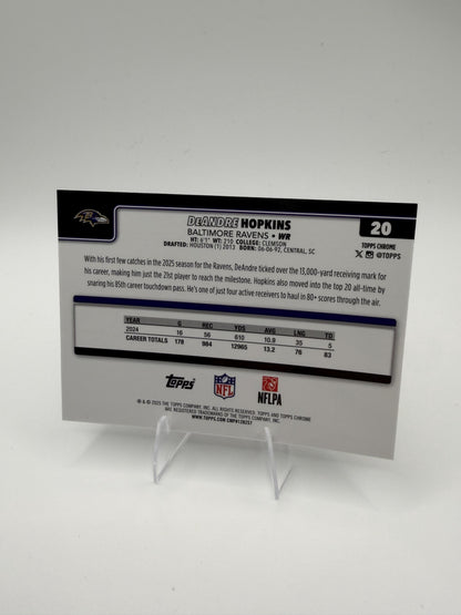 2025 Topps Chrome DeAndre Hopkins #20 Ravens WR Base Card