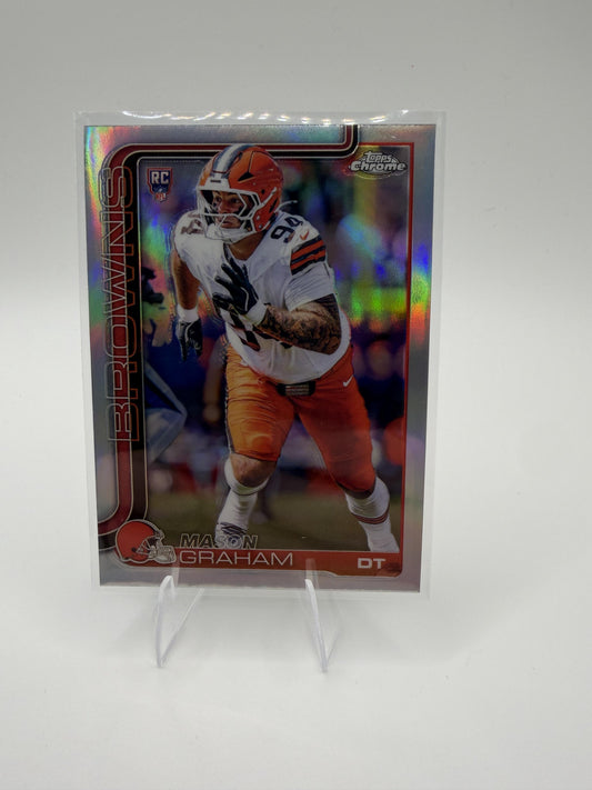 2025 Topps Chrome Mason Graham Refractor RC #302 Browns Rookie DT
