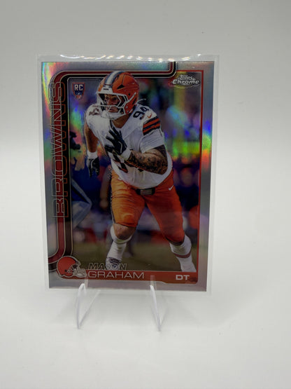 2025 Topps Chrome Mason Graham Refractor RC #302 Browns Rookie DT