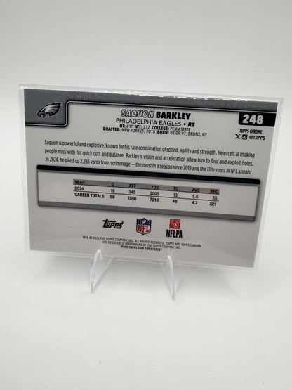 2025 Topps Chrome Saquon Barkley #248 Philadelphia Eagles Star RB