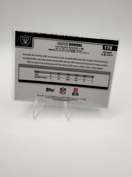 2025 Topps Chrome Brock Bowers #178 Las Vegas Raiders Star TE