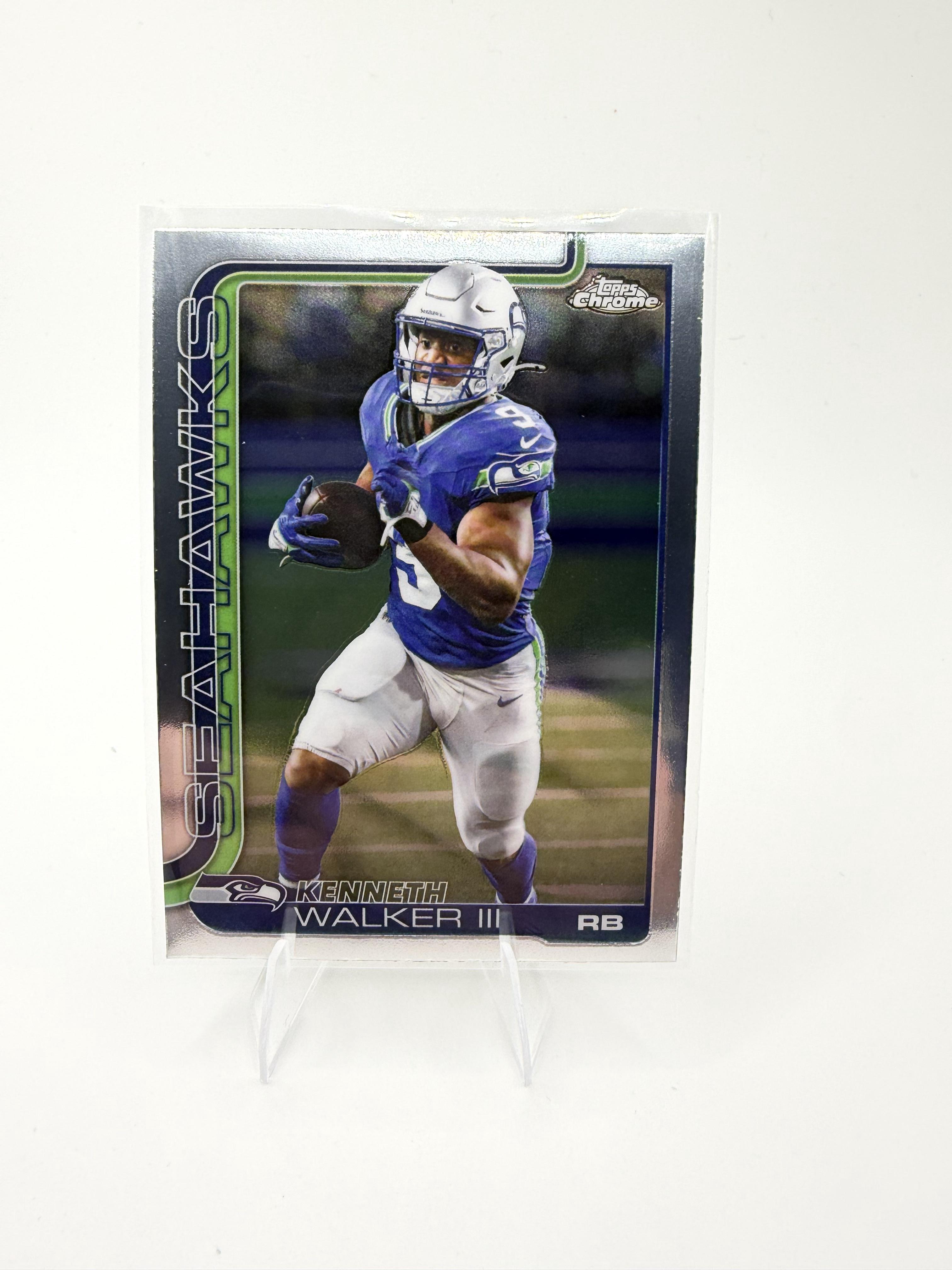 2025 Topps Chrome Kenneth Walker III Football Leather Refractor #276 Seahawks