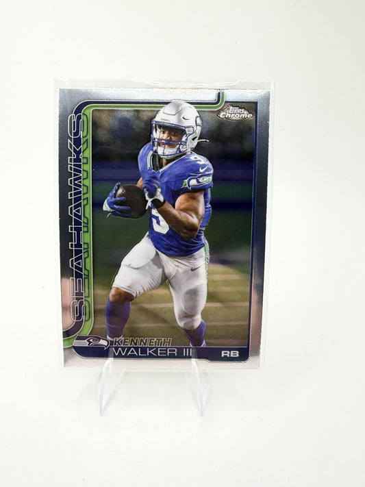 2025 Topps Chrome Kenneth Walker III Football Leather Refractor #276 Seahawks