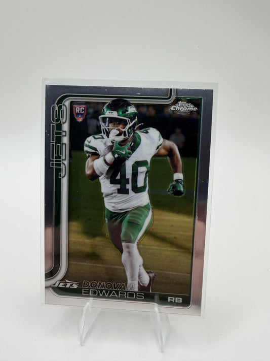 2025 Topps Chrome Donovan Edwards RC #392 New York Jets Rookie RB