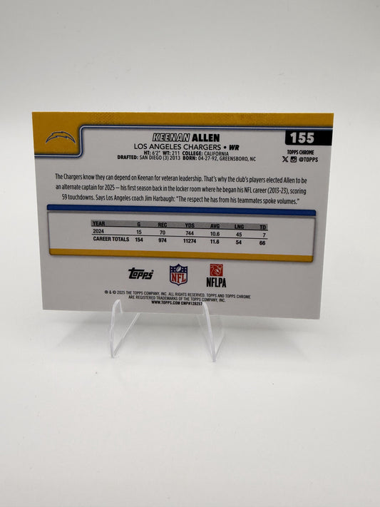 2025 Topps Chrome Keenan Allen #155 Los Angeles Chargers Star WR