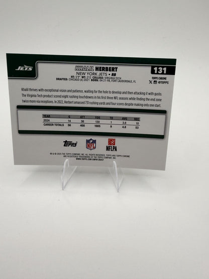 2025 Topps Chrome Khalil Herbert #131 New York Jets RB