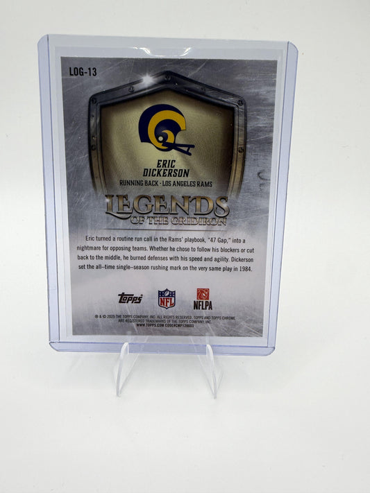 2025 Topps Chrome Eric Dickerson Legends of the Gridiron Refractor #LOG-13 Rams